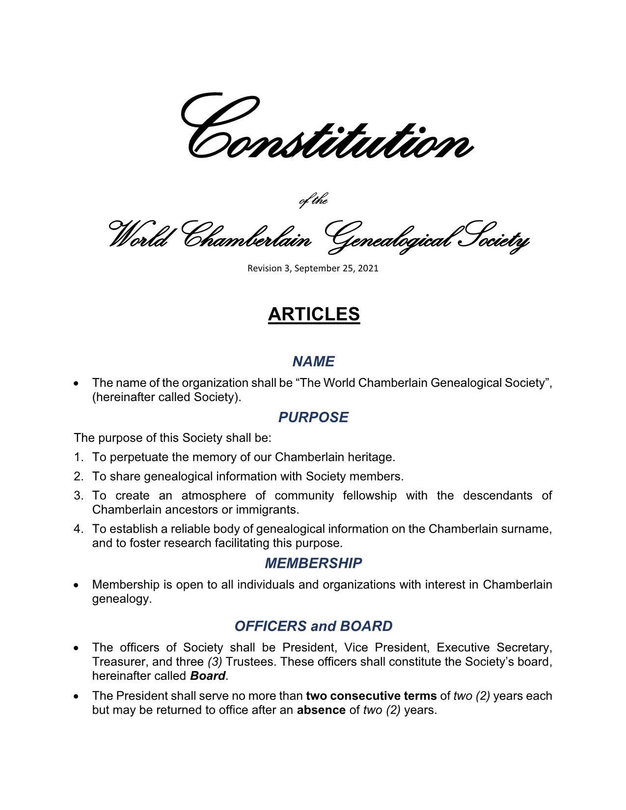 WCGS Constitution